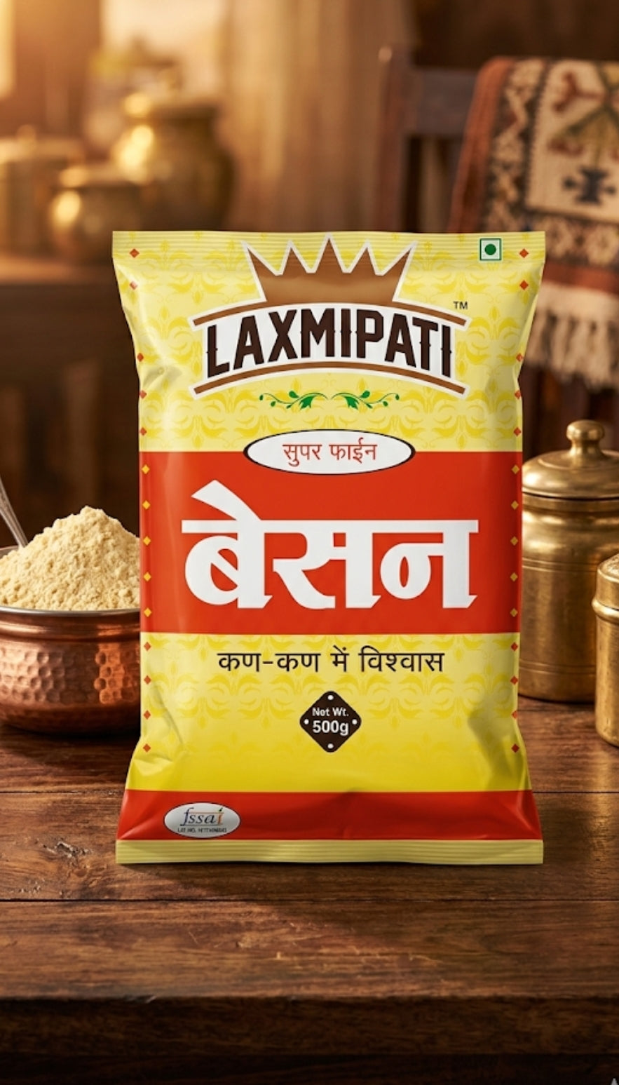 Laxmipati Super Fine Besan (Gram Flour) 500 grams
