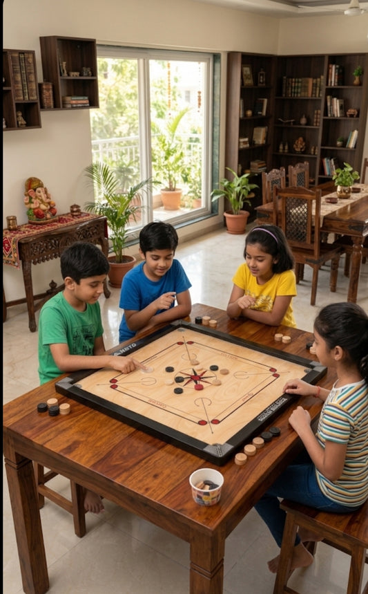 Premium Wooden Carrom Board – Smooth Finish Tournament Style