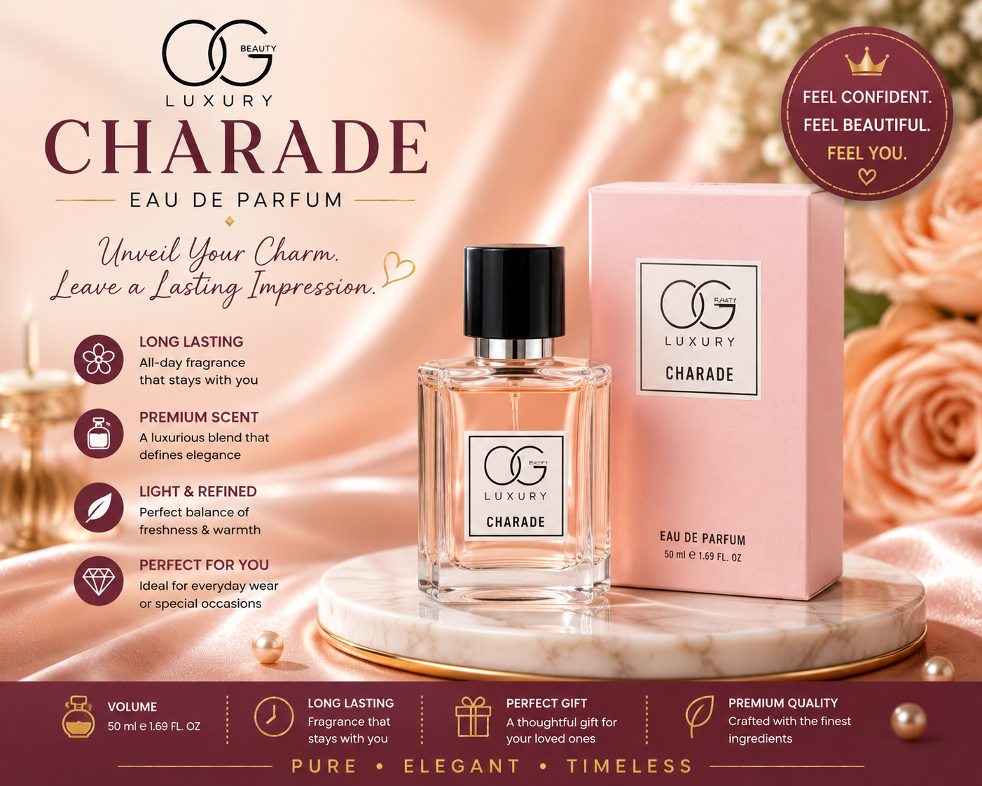 CG Luxury Charade Eau De Parfum – Premium Women's Fragrance (50ml)