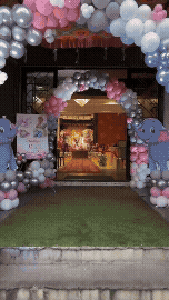 Pastel Balloon Entrance Arch Decor