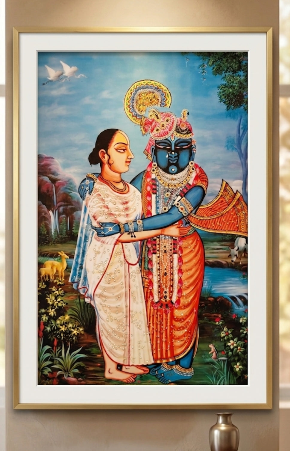 Sacred Krishna–Sudama Wall Art