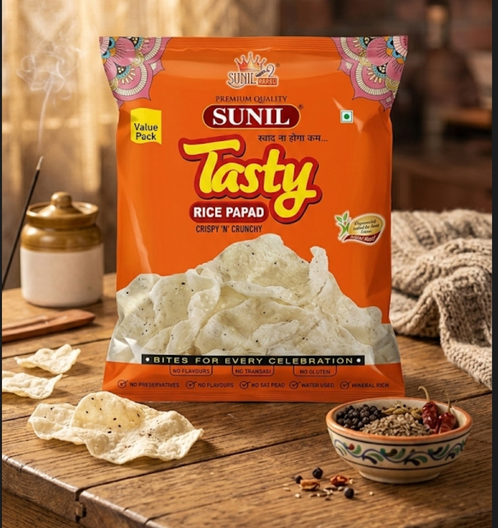 Sunil Tasty Rice Papad (Crispy & Crunchy) 500 gms