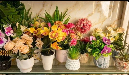 BloomCraft Premium Artificial Flower Décor Set (20 Pieces) gift