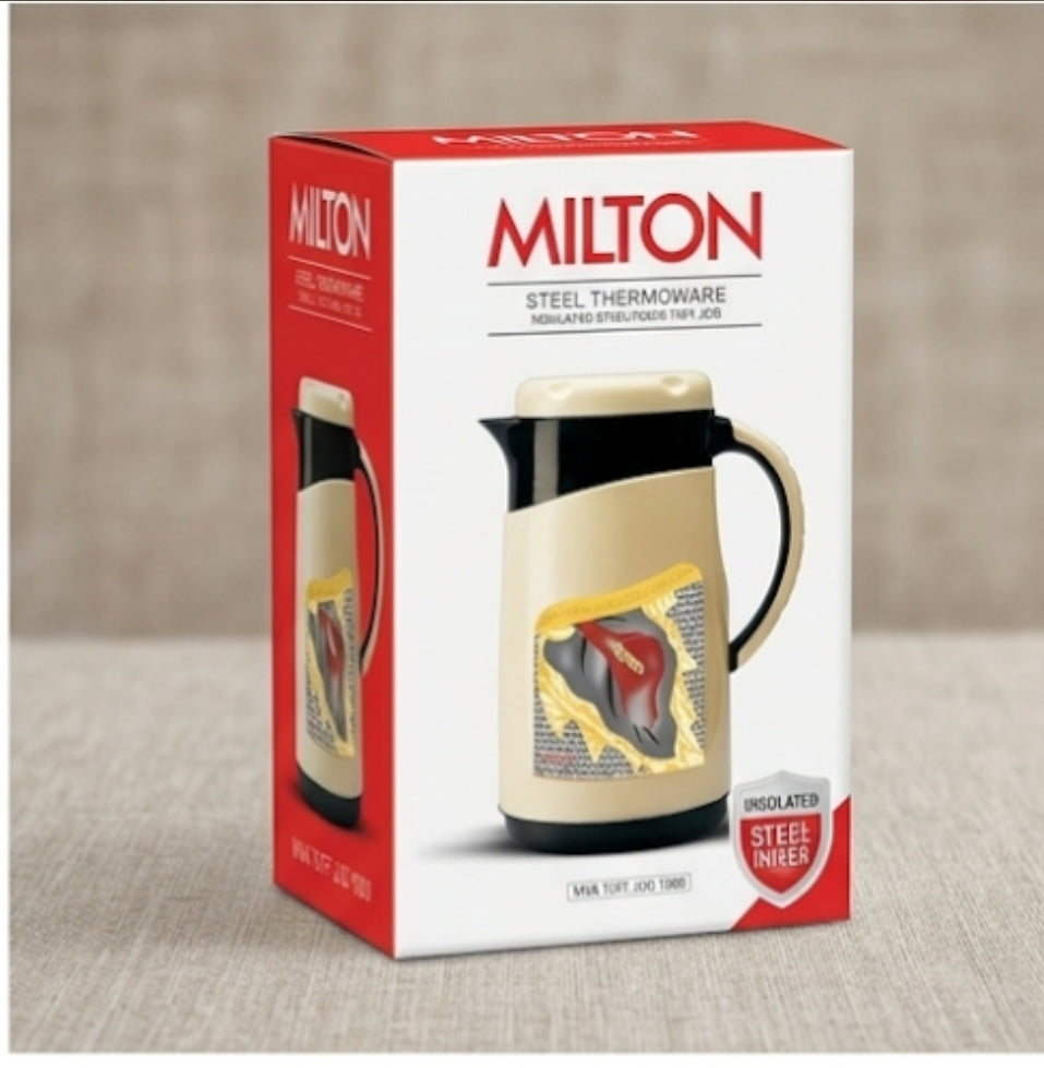 Original Milton Viva Tuff 1000 Insulated Steel Inner Jug (1 Litre, Beige)