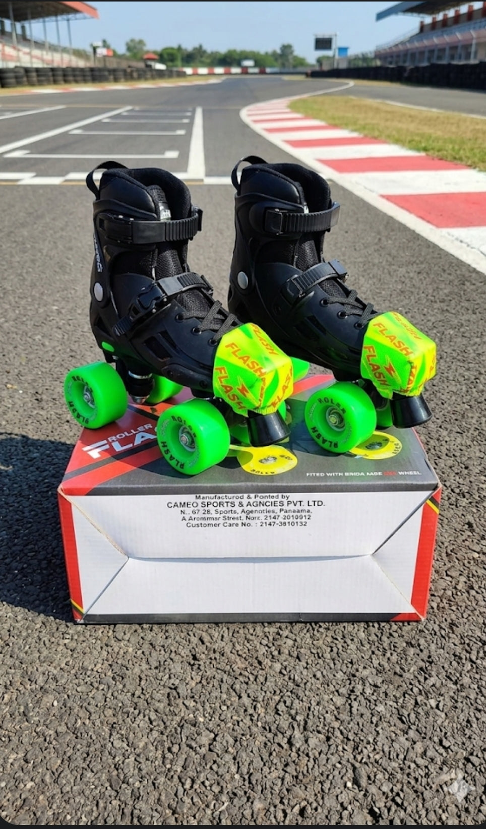 Flash Pro Roller Skates – High Speed Quad Skates with Neon Wheels