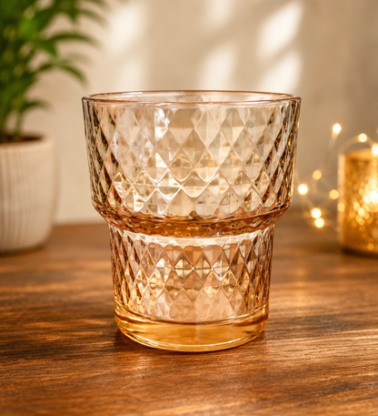 ROXX Luxuria Quinn Amber Beverage Set – Premium Glassware (5 Pieces)
