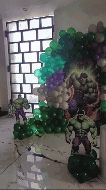 Hulk Theme Balloon Entrance Decor