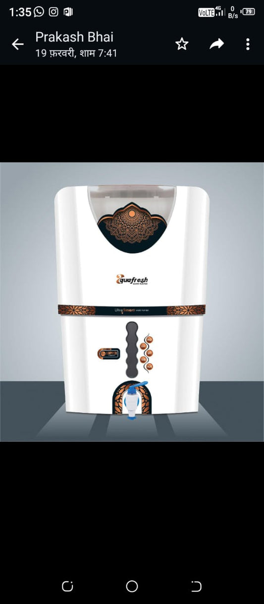 Aquafresh Ultra Smart RO+UV+UF Water Purifier (12L Storage, Copper Design, LED Indicators)