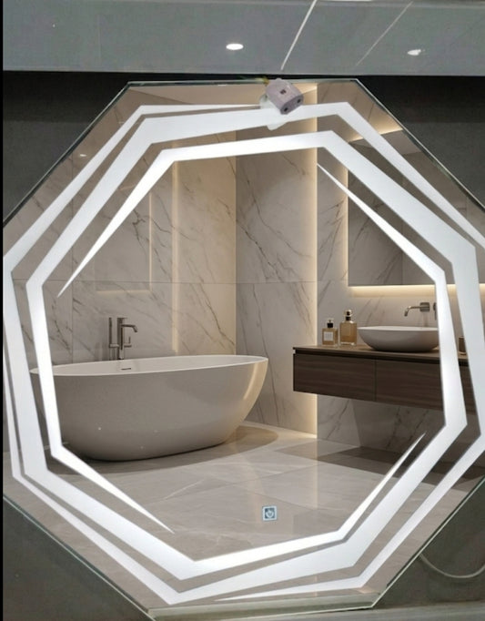HexaGlow LED Touch Mirror glass