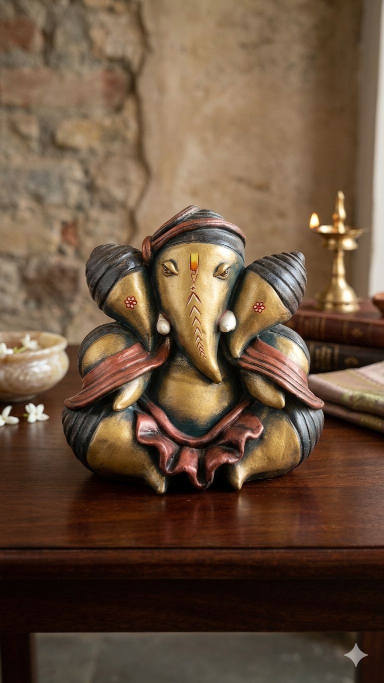 Elegant Lord Ganesha Idol (Decorative & Spiritual)