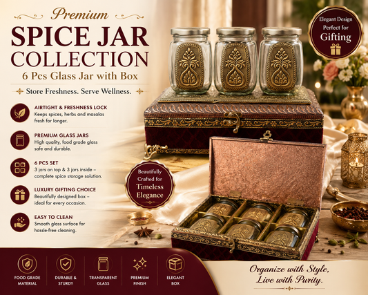 Premium Royal Spice Box Collection / Luxury Dry Fruit & Masala Storage Box